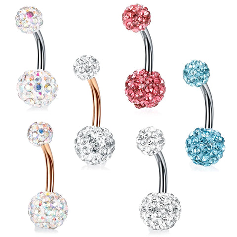 1Pc Surgical Steel Colorful Belly Bar Pircing Navel Ring Stud Women Belly Button Ring Post Sexy Body Piercing Jewelry 14G