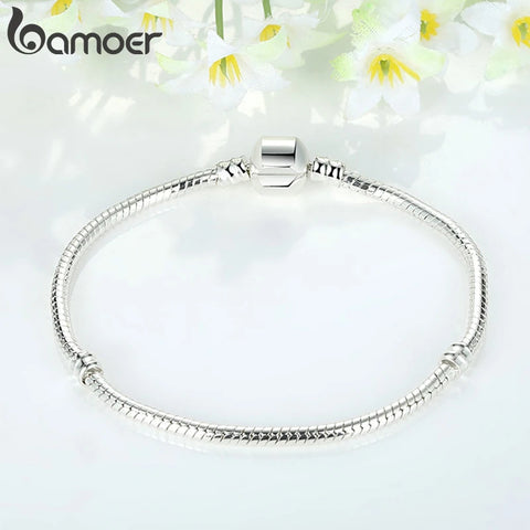 BAMOER Basic Bracelet Snake Chain Bracelets DIY Bracelet Jewelry 16CM-23CM 7 Size Choice PA9007