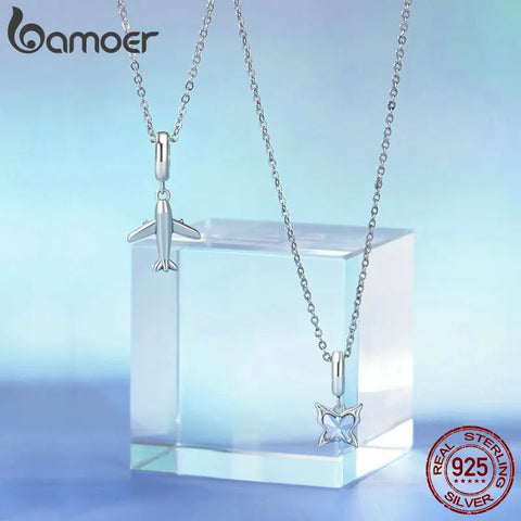 BAMOER Butterfly Charms for Bracelets, 925 Sterling Silver Mini Dangle Charms for Charm Bracelets and Necklaces Jewelry Gifts