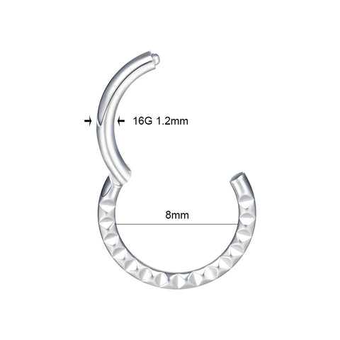 10Pcs G23 Titanium Hinged Segment Nose Ring Ear Tragus Piercing Septum Hoop Nose Piercings Lip Nariz Piercings Body Jewelry