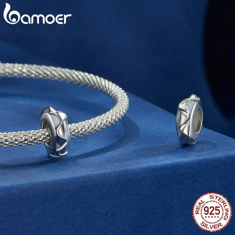 BAMOER 925 Sterling Silver Dreamy Star Pendant Beads, Shiny CZ Charms Compatible with Women's Bracelet Necklace