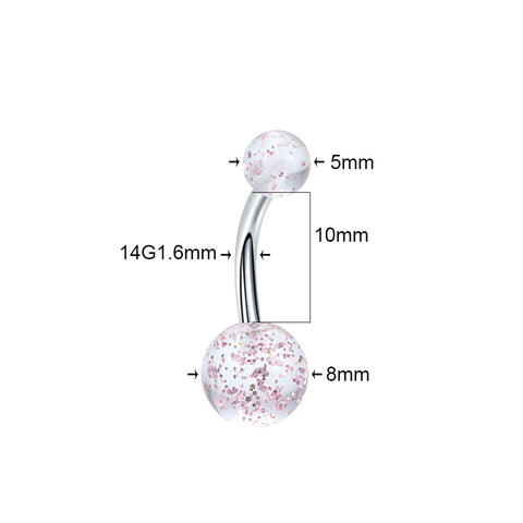 90Pcs/set Colorful Acrylic Sexy Belly Bars Body Piercing Button Ring Navel Barbell Jewerly Lip Piercing Unisex Fashion Jewelry