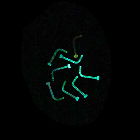 8Pcs/lot Acrylic L Shape Nose Stud Luminous 2mm Clear Nose Ring Set Nose Screw Piercings Nariz Nose Piercing Body Jewelry 20G