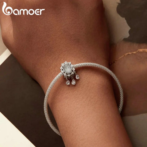 BAMOER 925 Sterling Silver Elegant Star Dreamcatcher Inspiration Series Charm fits Bracelets and Necklace Pendant Bead Charms