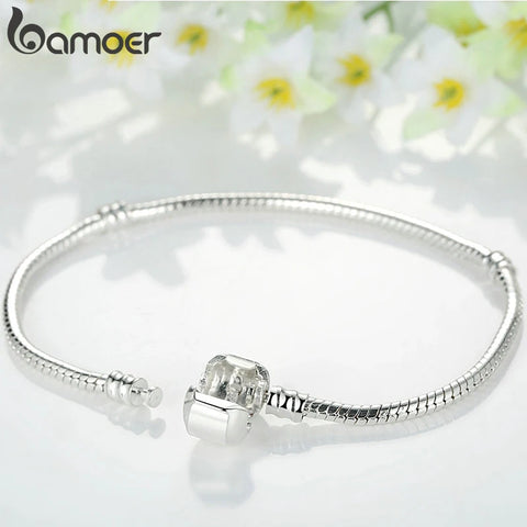 BAMOER Basic Bracelet Snake Chain Bracelets DIY Bracelet Jewelry 16CM-23CM 7 Size Choice PA9007