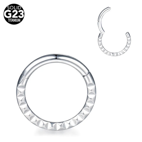 10Pcs G23 Titanium Hinged Segment Nose Ring Ear Tragus Piercing Septum Hoop Nose Piercings Lip Nariz Piercings Body Jewelry