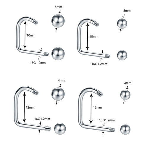 1Pc Stainless Steel Sexy Lip Ring Ear Labret Stud Punk Style Lippy Loop Lip Monroe Labret Ring Body Piercing Jewelry