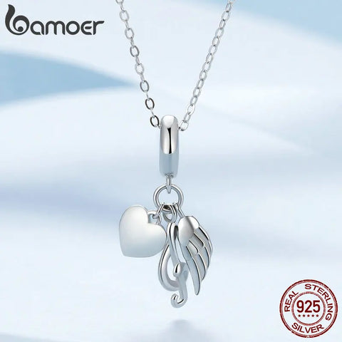 Bamoer 925 Sterling Silver Musical Note Pendnat  Charms Guitar Beads for Women Bracelet and Necklace DIY Fine Jewelry