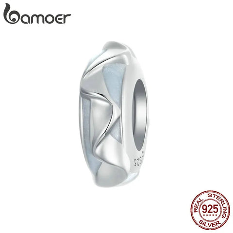 BAMOER 925 Sterling Silver Dreamy Star Pendant Beads, Shiny CZ Charms Compatible with Women's Bracelet Necklace